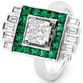 art deco diamond ring