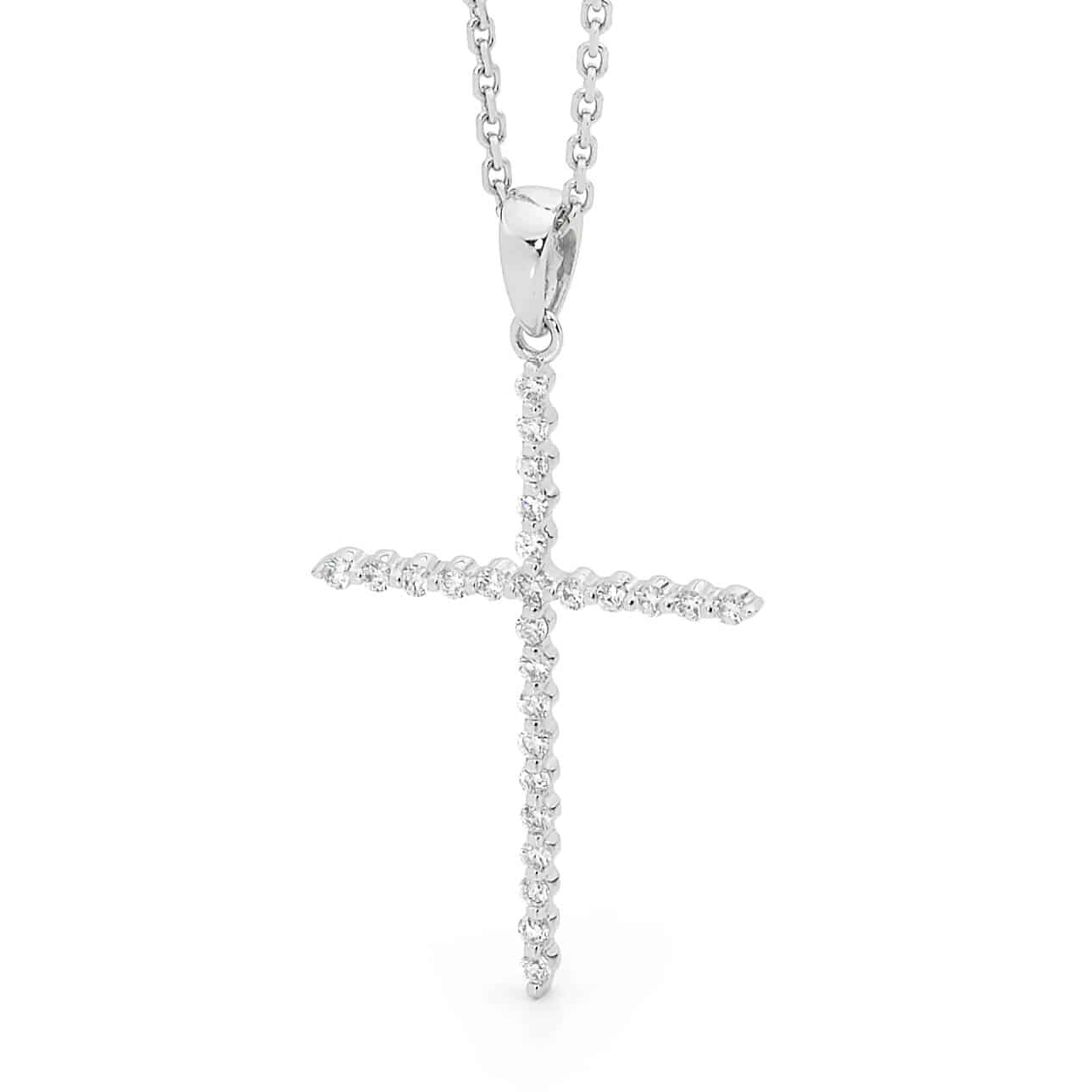 18ct-thin-white-gold-and-diamond-cross 18ct Thin White Gold and Diamond Cross