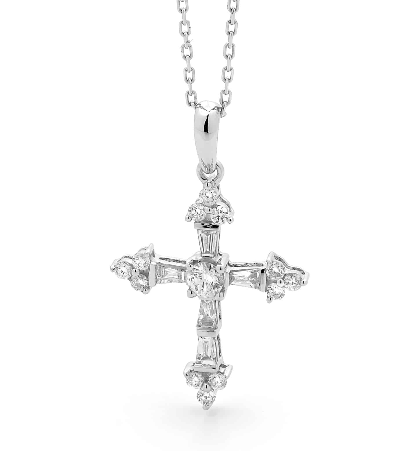 ornate-18ct-white-gold-and-diamond Cross Ornate 18ct White Gold and Diamond Cross