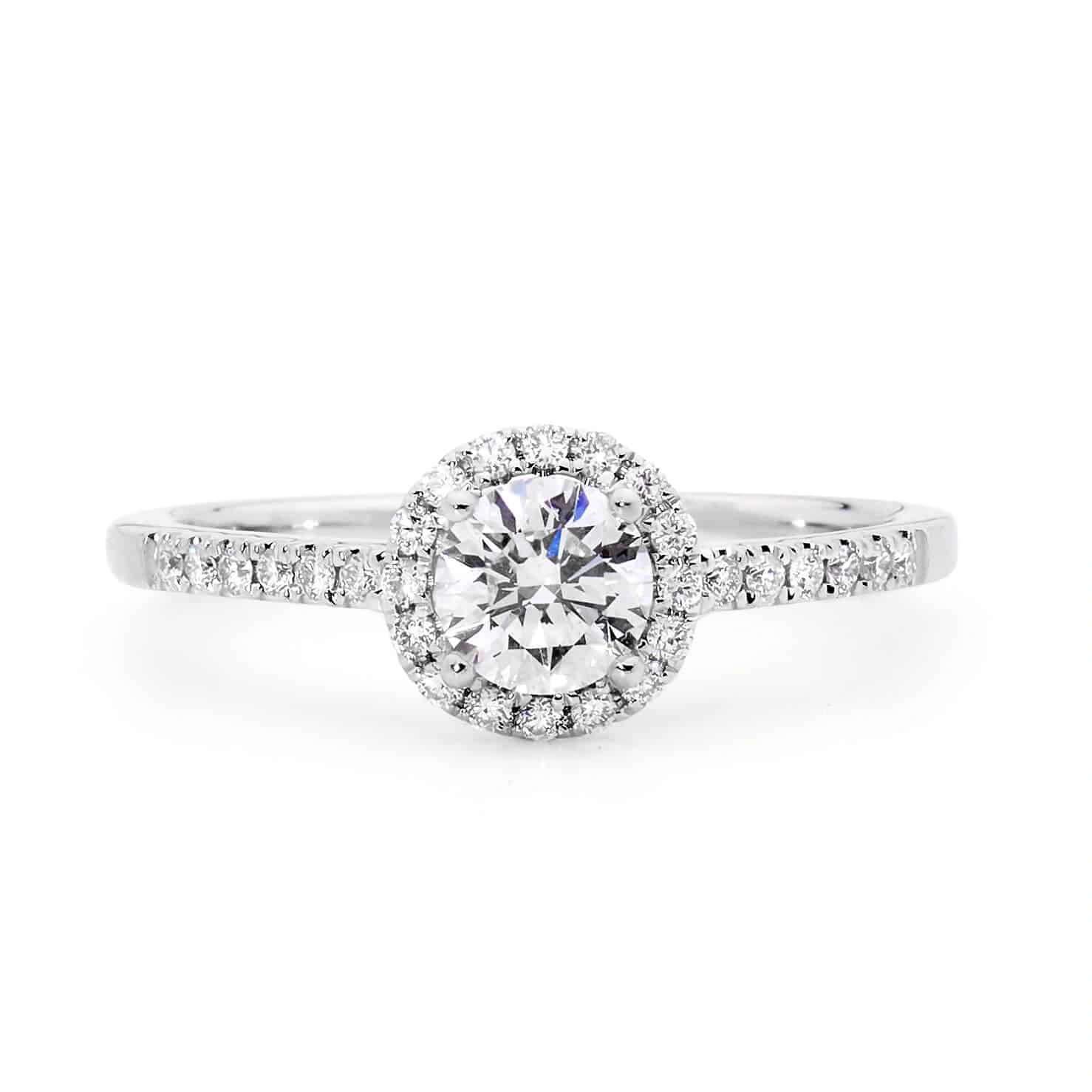 round-brilliant-diamond-Ring-with-a-halo Round Brilliant Diamond Ring with a Halo