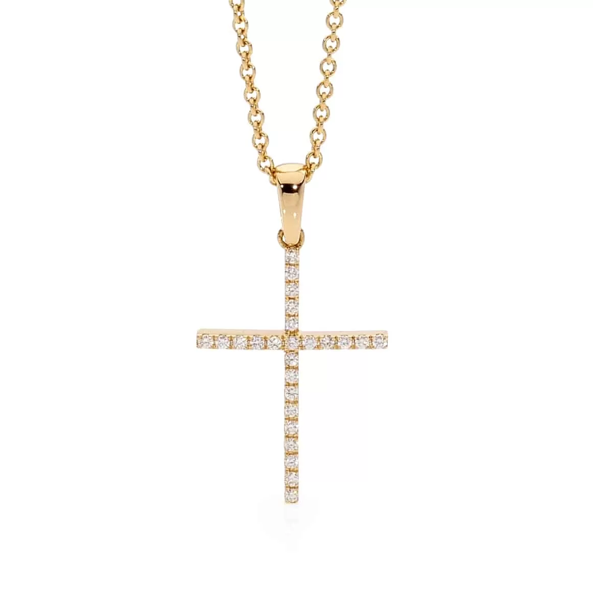 yellow-gold-diamond-cross Yellow Gold Diamond Cross